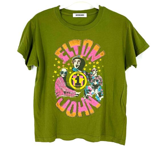 Daydreamer Elton John the One Solo Tee in Olive Green Small - Picture 6 of 6